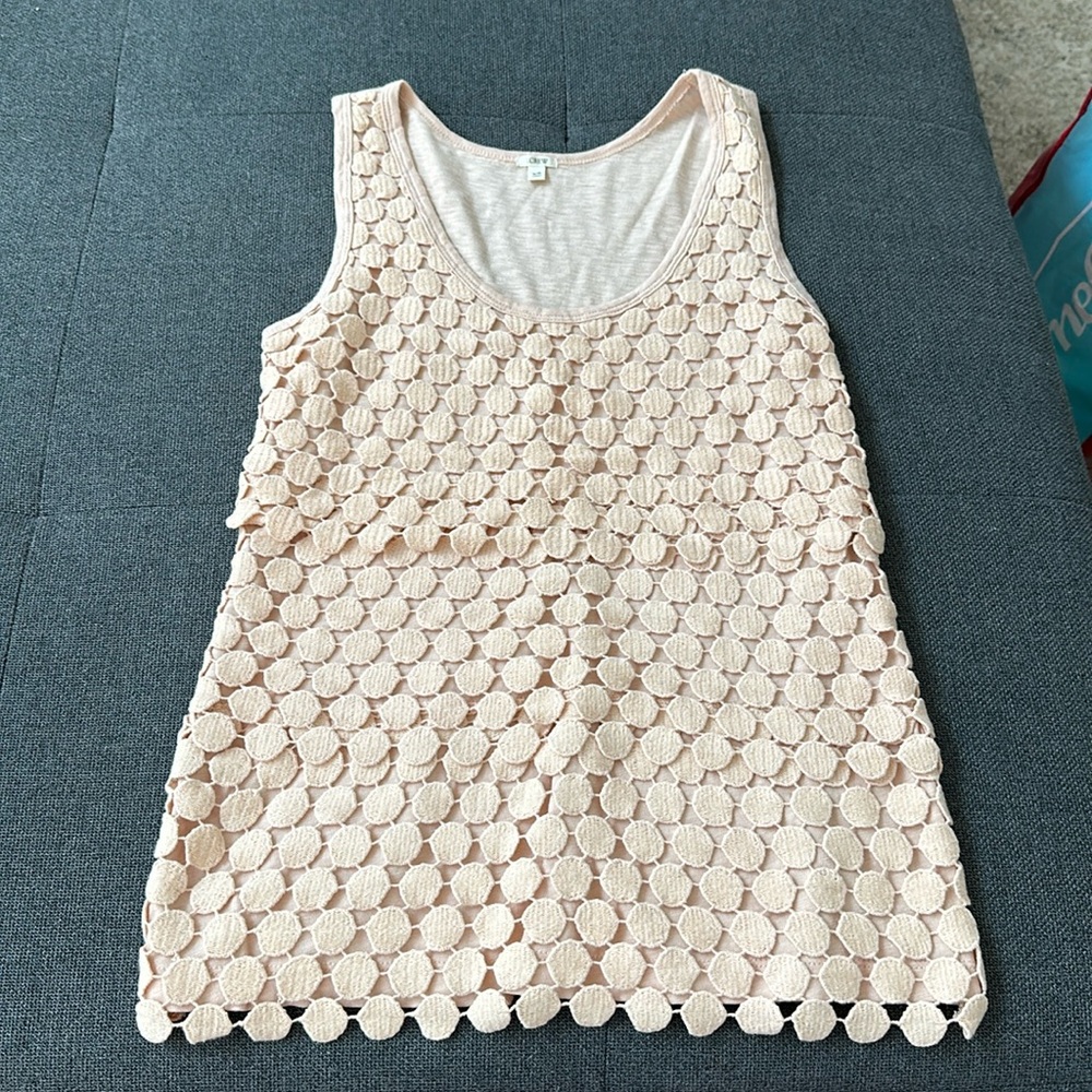 Jcrew pale pink tank size xs